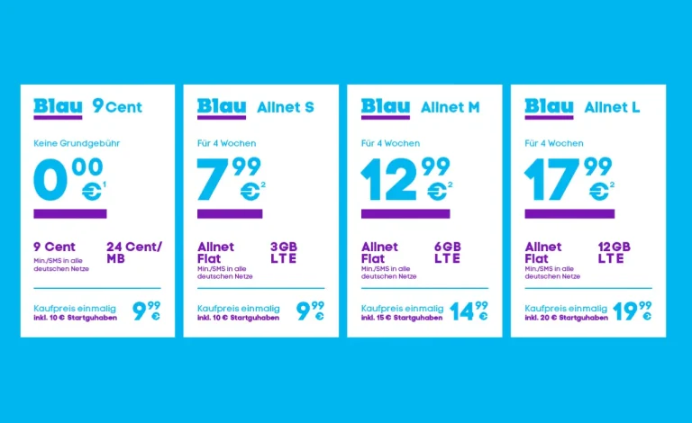 Tarife bei blau.de
