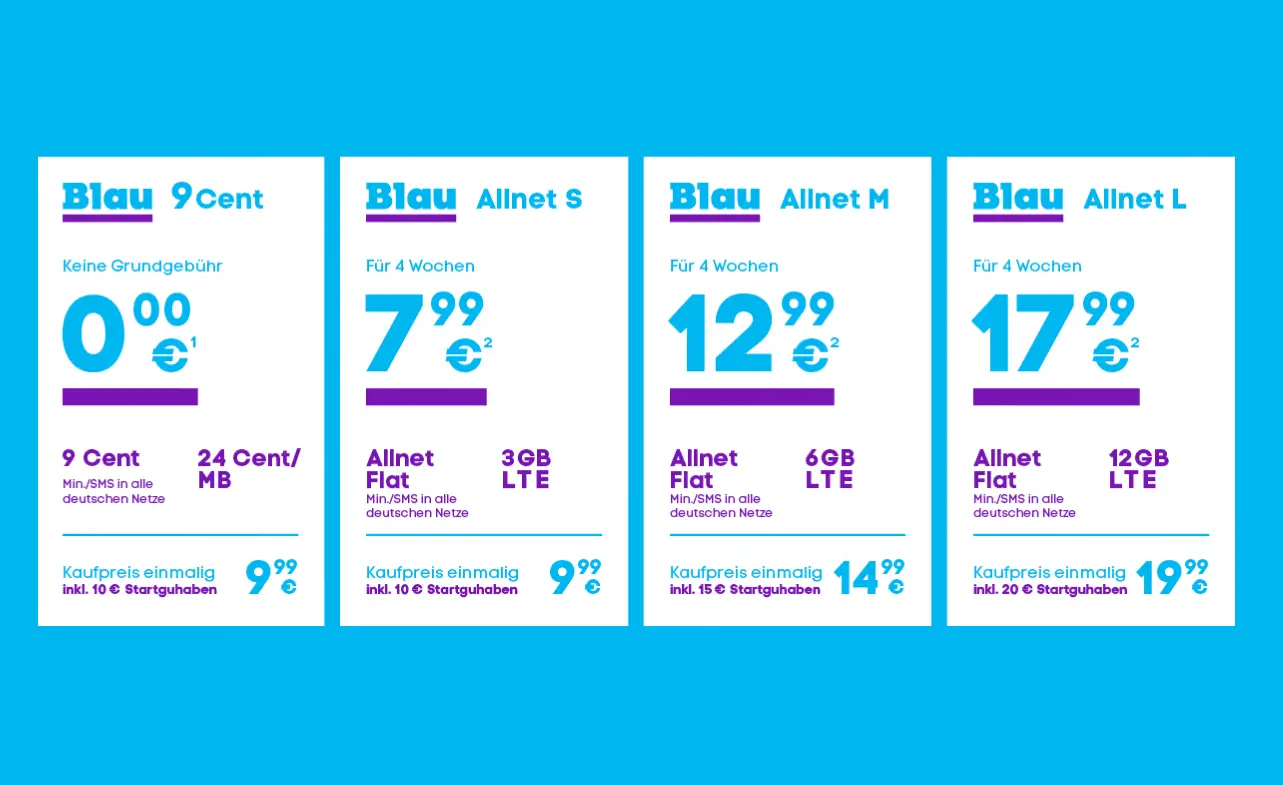 Tarife bei blau.de
